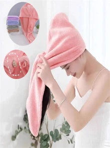 Thick Magic Towel For Drying Hair Fast Microfiber Bath Cap Home Promotion - 隨機的 - 查看 1