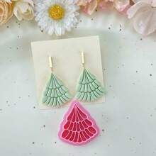 1 cái/4 cái Cây thông Noel Cây thông Noel dập nổi Đất sét Polymer ngày lễ Cây thông Noel dập nổi Đinh tán Giáng sinh - Cây thông Noel số 2 - Xem 10