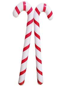 TYFYO 88cm/115cm Inflatable Christmas Candy Cane Stick Balloons Candy Canes Decorations for Xmas Outdoor Christmas Decorations for home 2023 - Merah - View 6