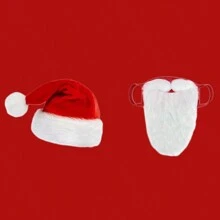 Christmas Decoration Christmas Santa Beard Mask, Funny White Beard Mask, Holiday Decoration Mask