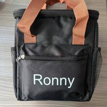 [Nome personalizado] Bolsa de almoço portátil com nome de equipe personalizado, caixa Bento de camada dupla de grande capacidade, bolsa térmica para piquenique ao ar livre, bolsa com isolamento térmico, ideal para presentes de feriados e almoços escolares