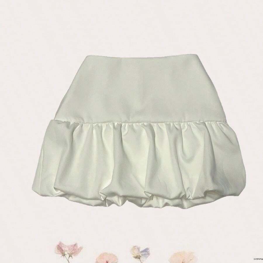 Women's Balloon Skirt Summer Tailoring Fashion - 白色 - 查看 1