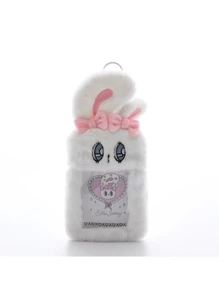 New 4-Color Cute Big-Eye Sweet Heart Rabbit Plush Toys, Keychain Figures, Net Celebrity Rabbit Coin Purse Earphone Case