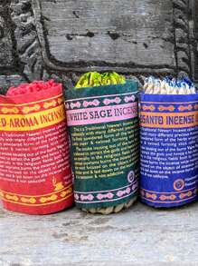 Set de 35 Piezas de Incienso de Cuerda Nepalí para purificación del aire, elaborado con materias primas naturales, desodoriza, ideal para yoga, meditación y aromaterapia, incienso natural - Multicolor - Ver 6