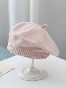 1 件装婴儿贝雷帽，针织秋季和春季幼儿帽，冬季保暖男女通用婴儿无檐便帽 - A - 查看 9