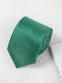 1pc Solid Color Casual Woven Tie, For All Seasons - Purple - View 10