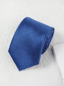 1pc Solid Color Casual Woven Tie, For All Seasons - Purple - View 4