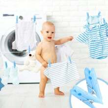 1 szt. Klips do ubranek dla dzieci, plastikowa szpilka do pieluch z wodoodporną torbą, wielofunkcyjne rzemiosło DIY, ujawnienie płci, prezenty na baby shower, organizer