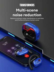 TRANSFORMERS TF-T15 Passive Noise Cancellation Earphones With High Definition Surround Sound, Microphone For Voice Calls, Music & Gaming, Low Latency, Long Battery Life, Smart Touch Control, Open-Ear Wireless Headphones
