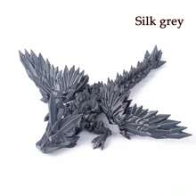 3D Printed Crystal Dragon With Wings, Joint Movable Dragon Toy, Creative Tabletop Decoration Hand Model - Multicolor - View 13