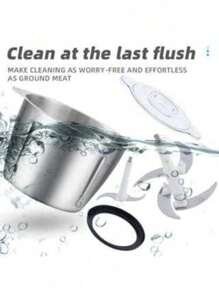 Picador De Alimentos Moedor De Carne Mixer Elétrica Processador Cozinha Casa Alho 220V 2L ou 3L