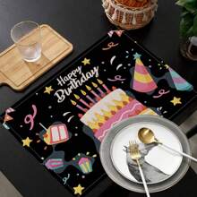 4 miếng lót đĩa hình hoa hướng dương, giáng sinh, chào mừng, người tuyết, bông tuyết, năm mới vui vẻ, bánh sinh nhật vui vẻ, miếng lót bàn bếp bằng vải lanh, đồ dùng nhà bếp, đồ trang trí tiệc và nhà hàng - Nhiều màu - Xem 7