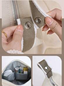 Personalized Creative Gift Gold Letter Toilet Bag Custom Large Capacity Handheld Cosmetic Bag Portable Travel Bag, For Makeup And Bathroom Essentials Makeup Brushes Storage, Luxury Multi-Pocket Cosmetic Bag, Personalized Name Bridesmaid Gifts,Christmas And Halloween Gifts For Family Dad , Mom ,Wedding Gift,Birthday Gift,Wedding Favors Perfect Gift Idea Gift Festival Necessary Items For Business Trips Letter Portable,Multifunction,Versatile,Large Capacity,Functional,Practical,All-Purpose Contracted,Vacay Vibes/Vacation,Minimalist,Leisure,Preppy,Business Casual,Commuting Personalized,Custom,Customized Personalized Gifts For Women,Crossbody Bag/Cross Body,Travel Bag,Shoulder Tote Bag Ideal Gifts For Her Girlfriend,Family,Friends,Women, Rookies & White-Collar Workers,Customized Toiletry Bags,Street Casual Chic - Multicolor - View 7