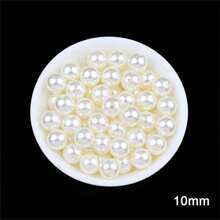 2 mm à 16 mm Perles rondes en ABS beige et blanc, cabochons de perles à moitié plats à moitié ronds, convenant pour la fabrication de bijoux DIY, l'artisanat, les accessoires, les vêtements, les chaussures, les sacs, la décoration des ongles et l'artisanat