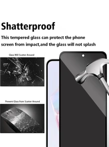 3片装全屏隐私保护膜，兼容三星、荣耀手机 - 防窥、防静电、防碎裂、防指纹、防油污，五合一防护，35度防窥，全屏覆盖，无白边，钢化玻璃膜；也兼容小米、红米手机 - 超薄边框，高铝玻璃，高透光率，不反光，无气泡，触感顺滑，灵敏触控，适用于摩托罗拉、Realme等手机