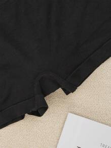 SEIS BOXERS NEGROS DE MICROFIBRA PARA DAMA ALTO SOPORTE - Negro - Ver 3