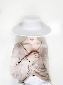 1pc Unisex Plain Felt Fedora Hat, Warm & Versatile, Vintage Elegant British Style, Suitable For Party, Casual Wear, Autumn/Winter - MZ1443 - View 6