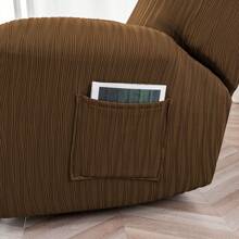 1seat Winter Thermal Insulation Breathable Chivas Sofa Cover, Elastic And Soft Wave Jacquard Lounge Chair Sofa Cover, Furniture Decoration, Removable, Easy To Clean. (One Seat Sofa Cover) - 卡其色 - 查看 3