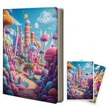 1pc A6 Super Large And Thick 180 Sheets/360 Pages Notebook Made Of High-Quality Polyester Cloth, Suitable For Home Work, Meeting Recording - Multicolor - View 14