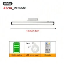 1pc LED Desk Lamp, 3 Light Modes, Dimmable, Touch Control, Magnetic Installation, Flicker-Free Eye Protection, 88° Adjustable Angle, 42cm/32cm Length, Suitable For Desk, Study, Office Lighting, Night Light