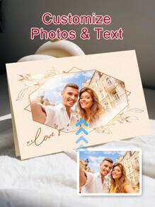 1pc Custom Photo & Text Autumn Greeting Card, Both Inside And Outside Pages Can Be Customized. The Perfect Valentine's Gift For Your Girlfriend Or Boyfriend.Birthday Card, Thank You Notes In The Fall, Celebrate The Harvest For The Autumn Festival Gathering Baby Shower Family Decorations Gifts Winter Eve Gifts Back To School Winter Gift Ideas Boy Girl Valentine's Day