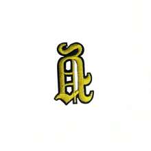 1 Pièce Optionnelle Alphabet Noir Edge Patch Brodé, Fer Sur/insignes, Vêtements Et Accessoires Décoration
