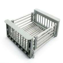 Adjustable Retractable Food Drainer For Multipurpose Sink - Xám - Xem 1