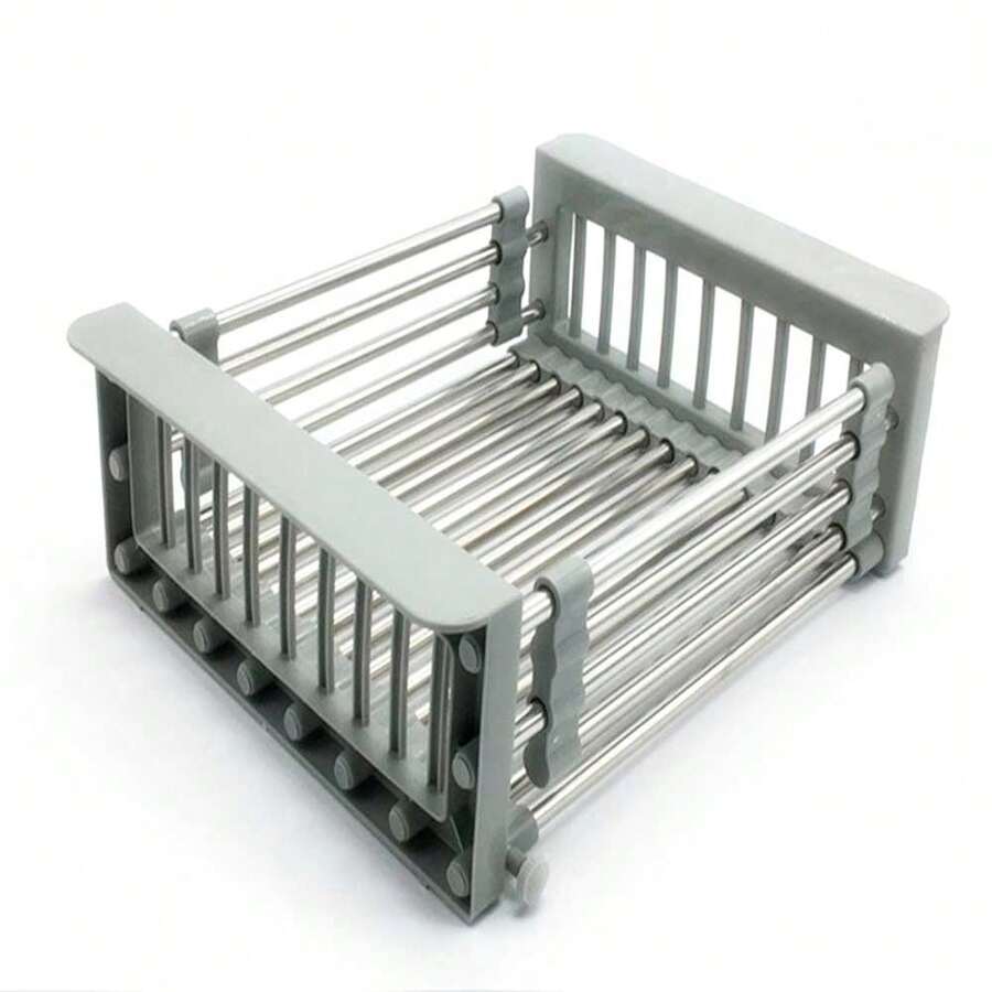 Adjustable Retractable Food Drainer For Multipurpose Sink - Xám - Xem 1