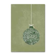 1 件圣诞树球装饰海报冬青冬季范帆布画雪花印刷品装饰家居房间画无框架 - 彩色 - 查看 13