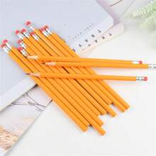 12pcs/Set Pencils With Graphite Core HB, Art Drawing Pencils - Yellow - View 1