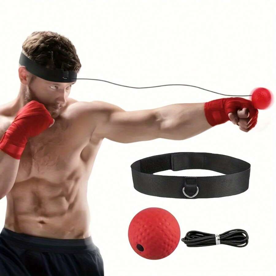 1 Set Boxing Reflex Ball Training Speed New Headband Speed Reflection Elastic Ball Home Fitness Equipment