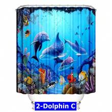 3D Printed Waterproof Bathroom Shower Curtain Heavy Duty Polyester Fabric Bath Curtain Sets Mildew Resistant With 12PCS Hooks Bathroom Accessories 72''x72'', 72''x78'' Home Bathroom Decor Fall Decor Back To School - Multicolor - View 8