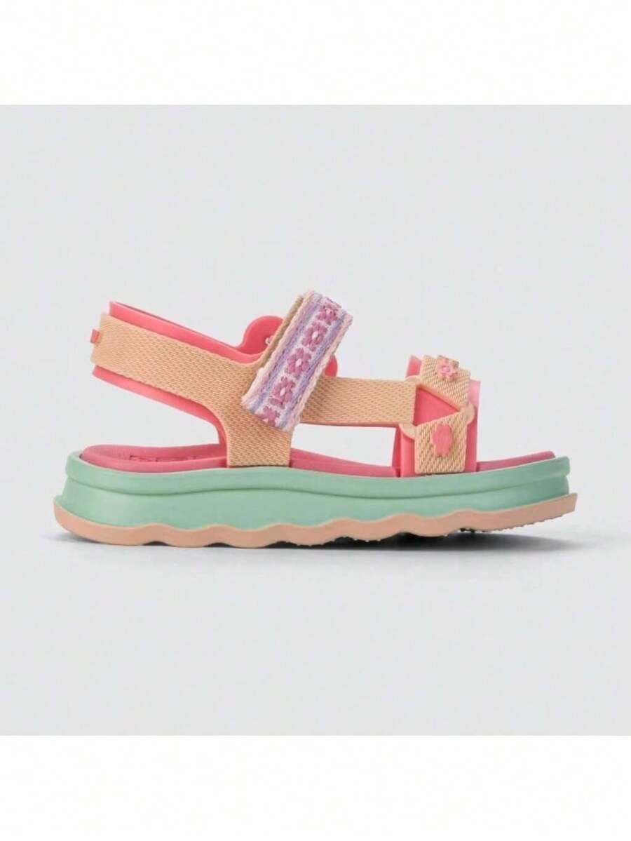 Zaxynina Fofurice Children's Girl's Papete Sandal With  Adjustment - 淺土色 - 查看 1