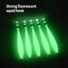 1/5 chiếc Mồi câu mực siêu sáng phát sáng - Móc đôi dù bền, Mồi câu bạch tuộc chân thực - Mồi câu cá Jigs chất lượng cao, Đồ dùng câu cá thiết yếu cho câu cá biển sâu hoàn hảo - Nhiều màu - Xem 7