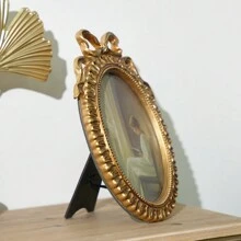 1 khung ảnh nhựa vàng cổ điển châu Âu có họa tiết trang trí hình con bướm, để bàn hoặc treo tường - Nhiều màu - Xem 9