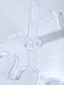 QPRETTY DU 1 件装塑料指甲刷收纳架美甲工具 6 孔亚克力刷子展示架用于存放美甲工具亚克力指甲刷架 - 彩色 - 查看 5