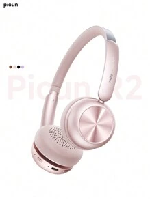 Picun Picun R2 Wireless Headphone, Wireless V5.4 For Stability & Speed Of Connection, Dual Connection, Smart App Control, Anti-Leakage Mode, Soft & Ergonomic Design, 100Hrs Long Battery Time, Stylish Vintage Appearance