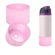 1 paquete Botella de agua de acero inoxidable de 24oz/32oz/40oz con funda de silicona - Funda protectora antideslizante con base para modelos de torsión y volteo - multicolor - Ver 9