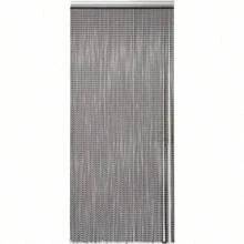 Aluminium Door Fly Screen Metal Chain Curtain Blind Insect Blinds 214cm X 90cm - Black - View 1