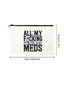 时尚帆布化妆包 - 宽敞的旅行包，带有多个隔层，非常适合整理化妆品，是送给女性、医生、牙科助理和患者的完美礼物化妆包学校用品旅行必需品袋化妆包节日必需品化妆包化妆包化妆包美容化妆品收纳袋 - 米色 - 查看 5