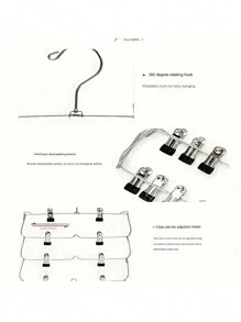 1 件装多层衣架裙架带 12 个夹子节省空间服装收纳架衣架衣柜折叠裤子和裙子衣架裙子鞋子牛仔裤靴子裙子、春季、极简主义、夏季上衣 - 彩色 - 查看 6