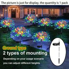 4 Pack Each Set, Suspended Solar Fireworks Light, 240/360 Leds Star Burst Light, Outdoor Waterproof, 8-Mode With Remote Control, Fairy Light, Eaves Garden Tree Christmas Decorative Light Warm White - 彩色 - 查看 7