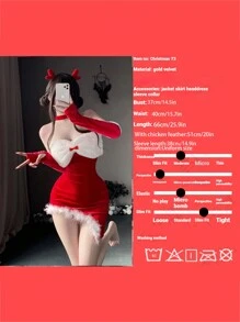 1 件，圣诞装新款修身连衣裙性感主播派对万圣节服装驯鹿圣诞老人