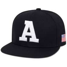 1 pieza gorra de béisbol con bordado de letra A para hombre, sombrero deportivo para exteriores y hip-hop. Sombrero casual ajustable para primavera, otoño, viaje, playa, vacaciones en la calle. - Multicolor - Ver 16