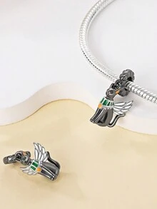 STYFNE 1 chiếc S925 mạ bạc dễ thương hình thú cưng thỏ, chó, mèo, tắc kè hoa, bọ cạp, khủng long Mặt dây chuyền trang sức thanh lịch, Mặt dây chuyền DIY thủ công, Quà tặng nhỏ hàng ngày cho phụ nữ - Bạc - Xem 7