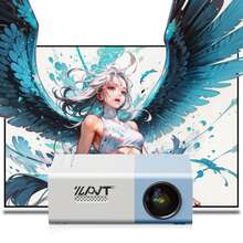 Máy chiếu mini Zzpqvt 1080P, 100 ANSI Lumens, hỗ trợ màn hình 20-80 inch, tương thích với USB/AV/TF/điện thoại thông minh, rạp chiếu phim tại nhà cổ điển, lý tưởng làm quà tặng ngày lễ - Phích cắm loại C của EU (220-240V) - Xem 12