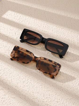 2/3/4 st/set kvinnor små fyrkantiga bågar söta gula, rosa, gröna glasögon, lämpliga för skolan och resor strandtillbehör för kvinnor glasögon nyanser för sommarstrandsemester, utomhus, resor