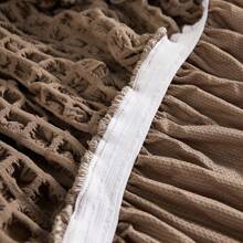 1pc Sofa Cover With High Elasticity Bubble Gauze Skirt Design, Suitable For All Seasons, Pet Proof, Easy To Install And Protect Sofa - Camel - View 11