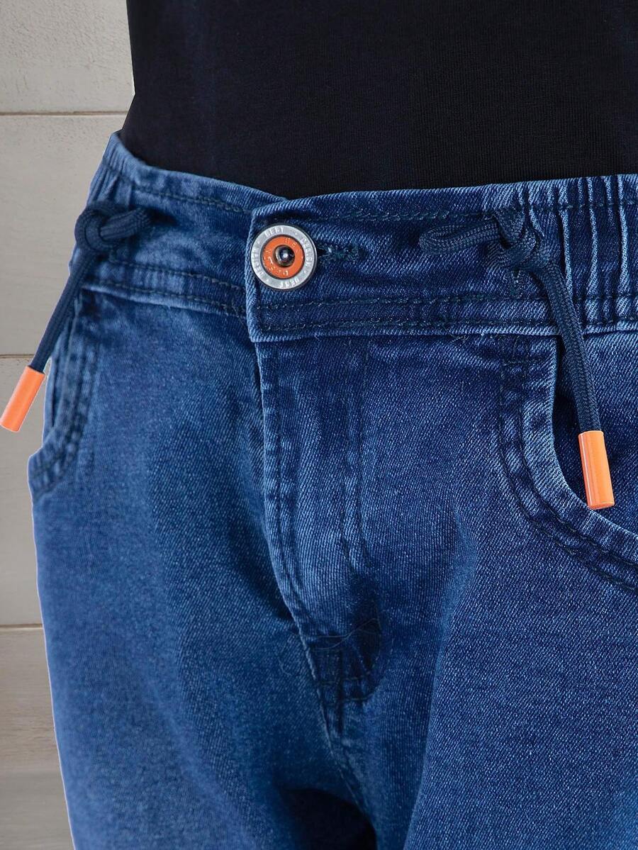 Jeans de Mezclilla Azul para Niño, Bolsillos Prácticos en las Piernas