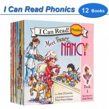 Lachilly 12Book/Set Phonics Fun!: Includes 12 Mini-Books Featuring Short And Long Vowel Sounds Paperback, Children Bedtime English Reading Book,I Can Read Phonics Pocket Book